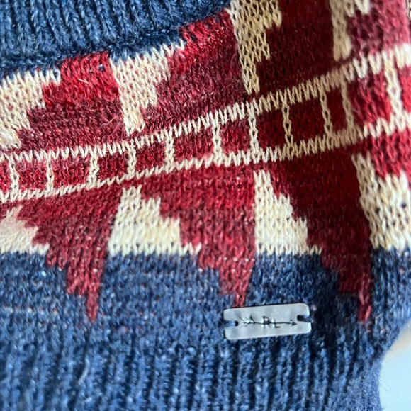 Ralph Lauren Denim & Supply Vintage Shawl Collar Cardigan Aztec Cotton Navy S - Picture 5 of 11